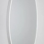 Sapho NOTION kerek keretes tükör, átm. 80 cm, matt fehér