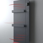 Sapho ONSEN EVO elektromos fürdőszobai radiátor, 400x900 mm, 1000 W, antracit (ONS10011)