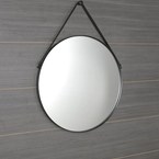 Sapho ORBITER kerek tükör akasztóval, átm. 70 cm, matt fekete