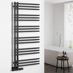 Aqualine POSEIDON fürdőszobai radiátor, 450x1140 mm, 379 W, matt fekete (PS411B)