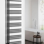 Aqualine POSEIDON fürdőszobai radiátor, 450x1540 mm, 513 W, matt fekete (PS415B)