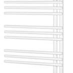 Aqualine POSEIDON fürdőszobai radiátor, 550x1340 mm, 501 W, fehér (PS513)