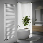 Aqualine POSEIDON fürdőszobai radiátor, 550x1740 mm, 655 W, fehér (PS517)