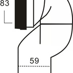 Sanotechnik WC-bekötőcső (R10)