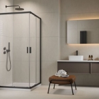 Radaway Alienta Brushed GunMetal C/D szögletes szálcsiszolt fegyvermetál zuhanykabin