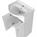 AQUALINE SIMPLEX ECO 65 mosdótartó szekrény, mosdóval, 63x83,5x30,7cm, matt fehér (SIME650)