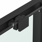 Sanotechnik SANOSLIM zuhanyajtó, 120 cm, matt fekete (SLE120B)