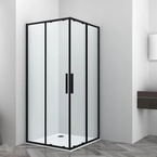 Sanotechnik SANOSLIM zuhanyajtó, 90 cm, matt fekete (SLE90B)