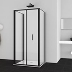 Sanotechnik SANOSLIM csuklóajtó, 90 cm, matt fekete (SLF90B)