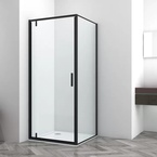 Sanotechnik SANOSLIM pivot zuhanyajtó, 100 cm, matt fekete (SLH100B)