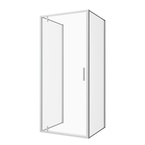 Sanotechnik SANOSLIM pivot zuhanyajtó, 100 cm, króm (SLH100)