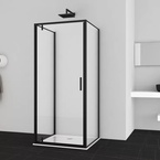 Sanotechnik SANOSLIM pivot zuhanyajtó, 80 cm, matt fekete (SLH80B)