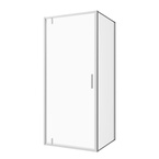 Sanotechnik SANOSLIM pivot zuhanyajtó, 90 cm, króm (SLH90)