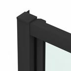 Sanotechnik SANOSLIM kétszárnyas lengőajtó, 100 cm, matt fekete (SLP100B)