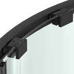 Sanotechnik SANOSLIM íves zuhanykabin, 90 cm, matt fekete (SLR90B)
