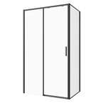 Sanotechnik SANOSLIM tolóajtó, 100 cm, matt fekete (SLS100B)