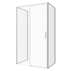 Sanotechnik SANOSLIM tolóajtó, 100 cm, króm (SLS100)