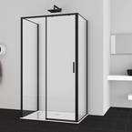Sanotechnik SANOSLIM tolóajtó, 120 cm, matt fekete (SLS120B)