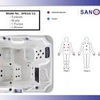 Sanotechnik OASIS kültéri medence, fehér (SPA10)