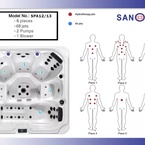 Sanotechnik OASIS MAXI kültéri medence, kék (SPA13)