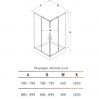 SUVIA szögletes zuhanykabin szett