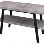 TWIGA mosdótartó asztal, 110x72x50cm, matt fekete/cement szürke (VC453-110-7)