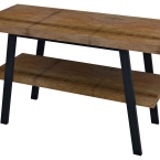 TWIGA mosdótartó asztal, 110x72x50cm, matt fekete/old wood (VC453-110-8)