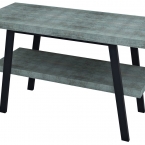 TWIGA mosdótartó asztal, 120x72x50cm, matt fekete/aquamarine (VC453-120-6)