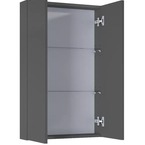 AREZZO design univerzális felsőszekrény bármely modellhez 50 cm-es, 2 ajtós (12,6) matt antracit – enteriőrkép