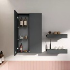 AREZZO design univerzális felsőszekrény bármely modellhez 50 cm-es, 2 ajtós (12,6) matt antracit – enteriőrkép