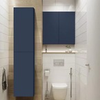 AREZZO design univerzális felsőszekrény bármely modellhez 50 cm-es, 2 ajtós (12,6) matt kék – enteriőrkép