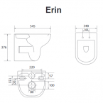 Erin fali WC RIMLESS