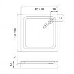 SUVIA szögletes zuhanykabin szett