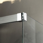 Fondura zuhanykabin átlátszó üveggel egy tolóajtó + egy fix fal