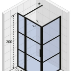 GRID CUBICLE XL zuhanykabin