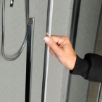 Polysan Lucis Line szögleteskabin egy ajtóval + fix fallal