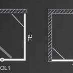Roltechnik TZOL1+TZOP1 szimmetrikus két nyíló ajtós zuhanykabin