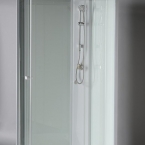 Sapho AIGO íves zuhany box 900x900x2050 mm, fehér profil, transzparent üveg