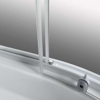 Sapho AIGO íves zuhany box 900x900x2050 mm, fehér profil, transzparent üveg