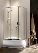 Radaway Premium Plus E1700 aszimmetrikus magastálcás görgős zuhany kabin
