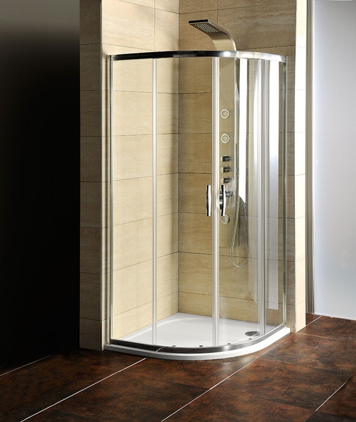 G. Sigma íves zuhanykabin zuhanytálcával, átlátszó üveggel